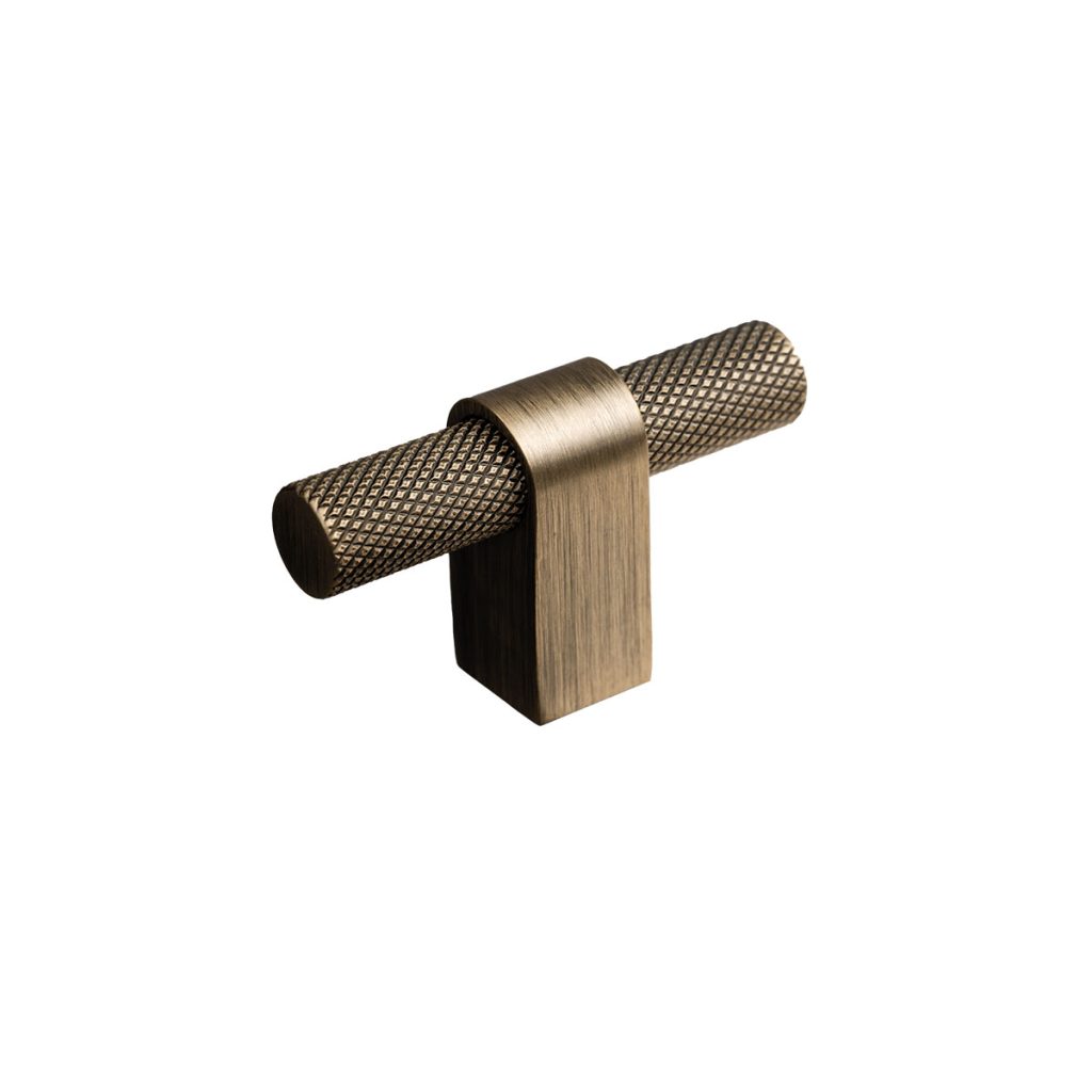 K1-363 | Knurled T-Bar Handle | Brushed Brass | Uform