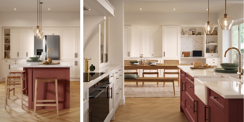 Exploring Colourful Kitchens | Lawrenson Exploring Colourful Kitchens | Lawrenson - Shell and Antique Red
