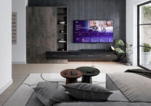 Plana MEDIA WALL Stria Black Gloss, Reeded black, Metallic Oxide LR