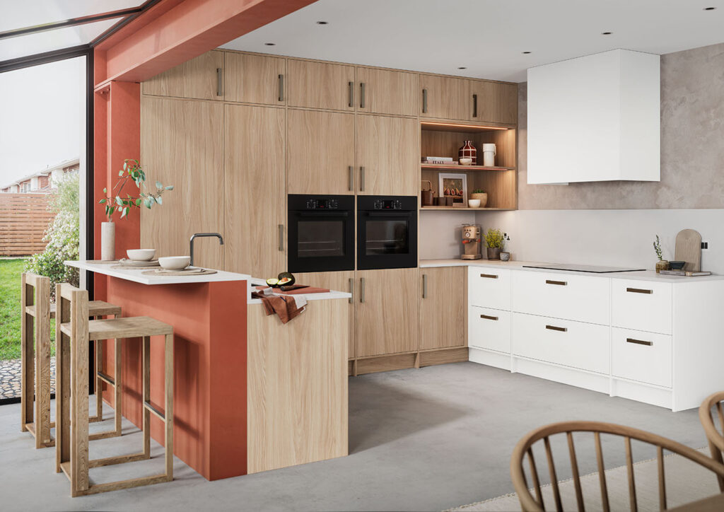 Plana SLAB 1 Foresta Light Oak, Pure Alpine White Matt