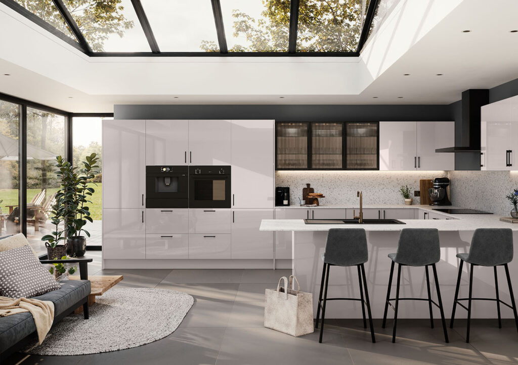 Plana SLAB 2 Cashmere Gloss with glazing LR