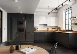Plana TH 1 Stria Anthracite, White gloss LR