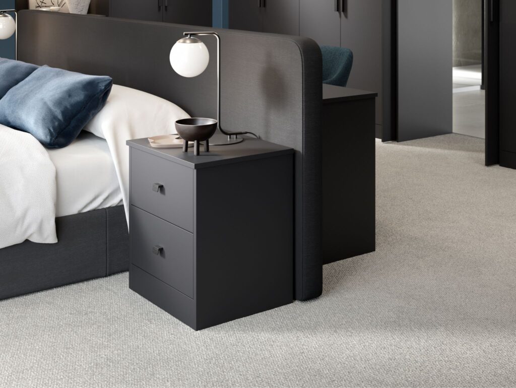 Zola Soft-Matte - Graphite | Bedside Table | Freestanding Furniture | Style 1 | Uform